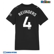 Camisa de Futebol Manchester City Tijjani Reijnders #4 Equipamento Secundário Mulheres 2025-26 Manga Curta